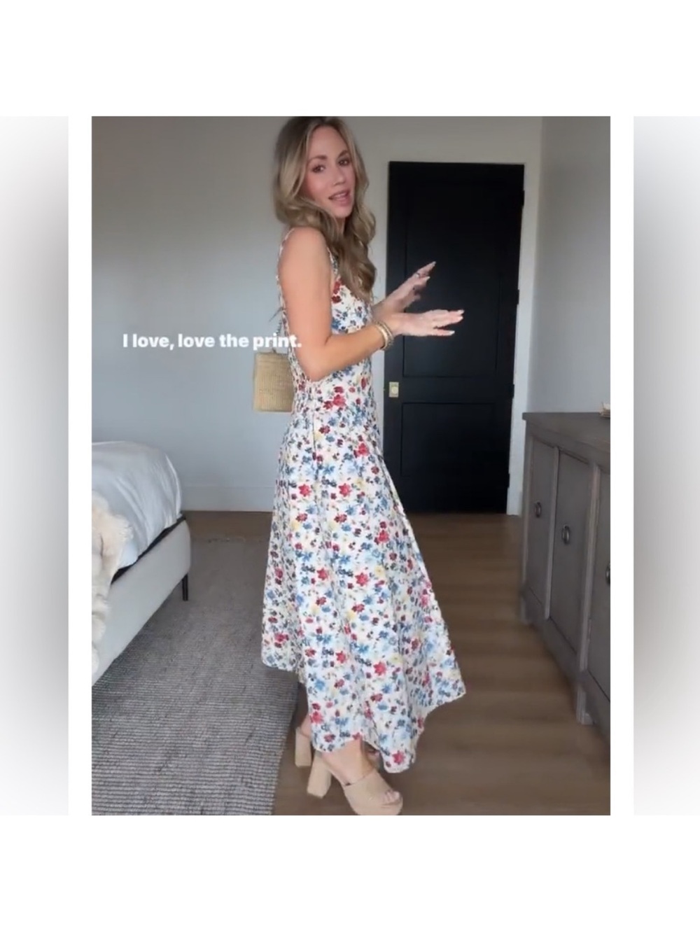 New Abercrombie & fitch Dylan bra free midi dress floral - Picture 7 of 8